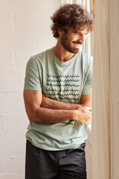 TWOTHIRDS Salm Tee - Lily Pad Green-Mens-Ohh! By Gum - Shop Sustainable