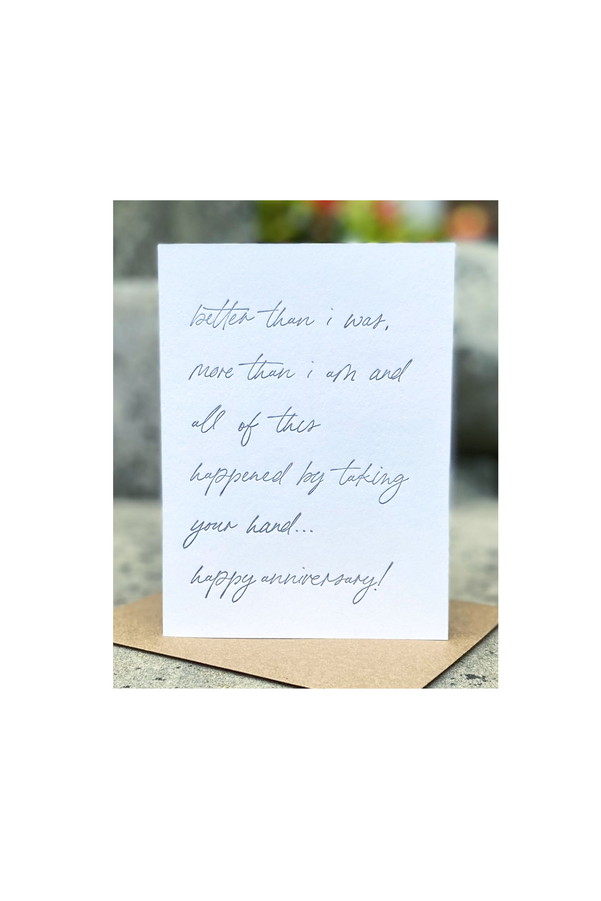 The Pear in Paper Better than I was, more than I am-Anniversary-Ohh! By Gum - Shop Sustainable