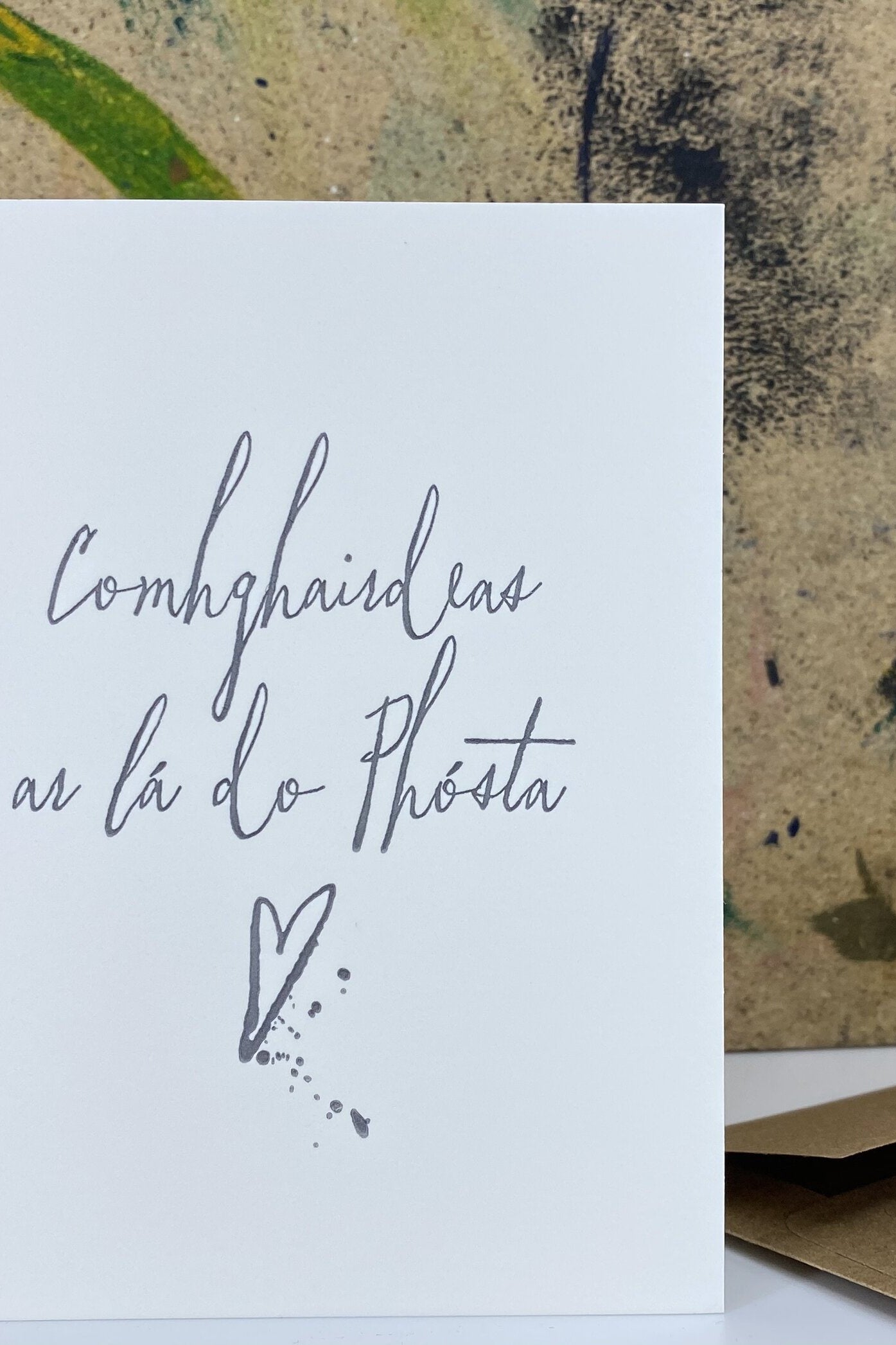 The Pear in Paper Comhghairdeas ar lá do phósta - Letterpress-Anniversary-Ohh! By Gum - Shop Sustainable