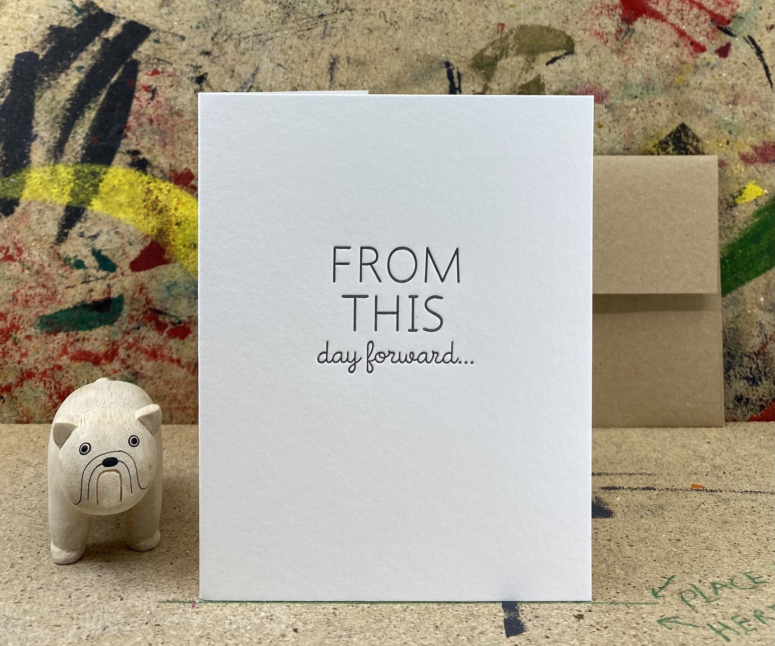 The Pear in Paper From this day forward - Letterpress-Blank-Ohh! By Gum - Shop Sustainable