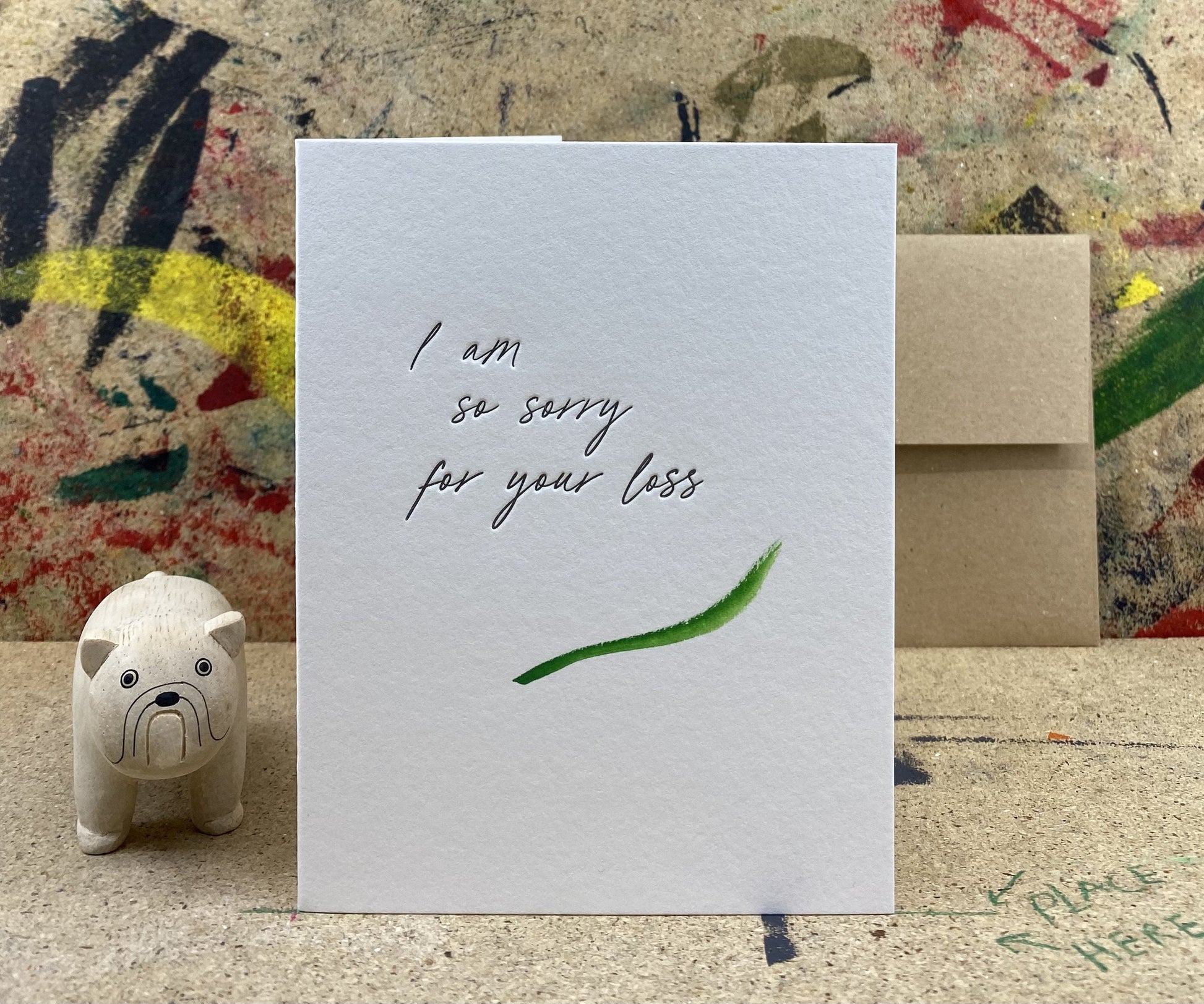 The Pear in Paper I am so sorry for your loss - Letterpress-Anniversary-Ohh! By Gum - Shop Sustainable