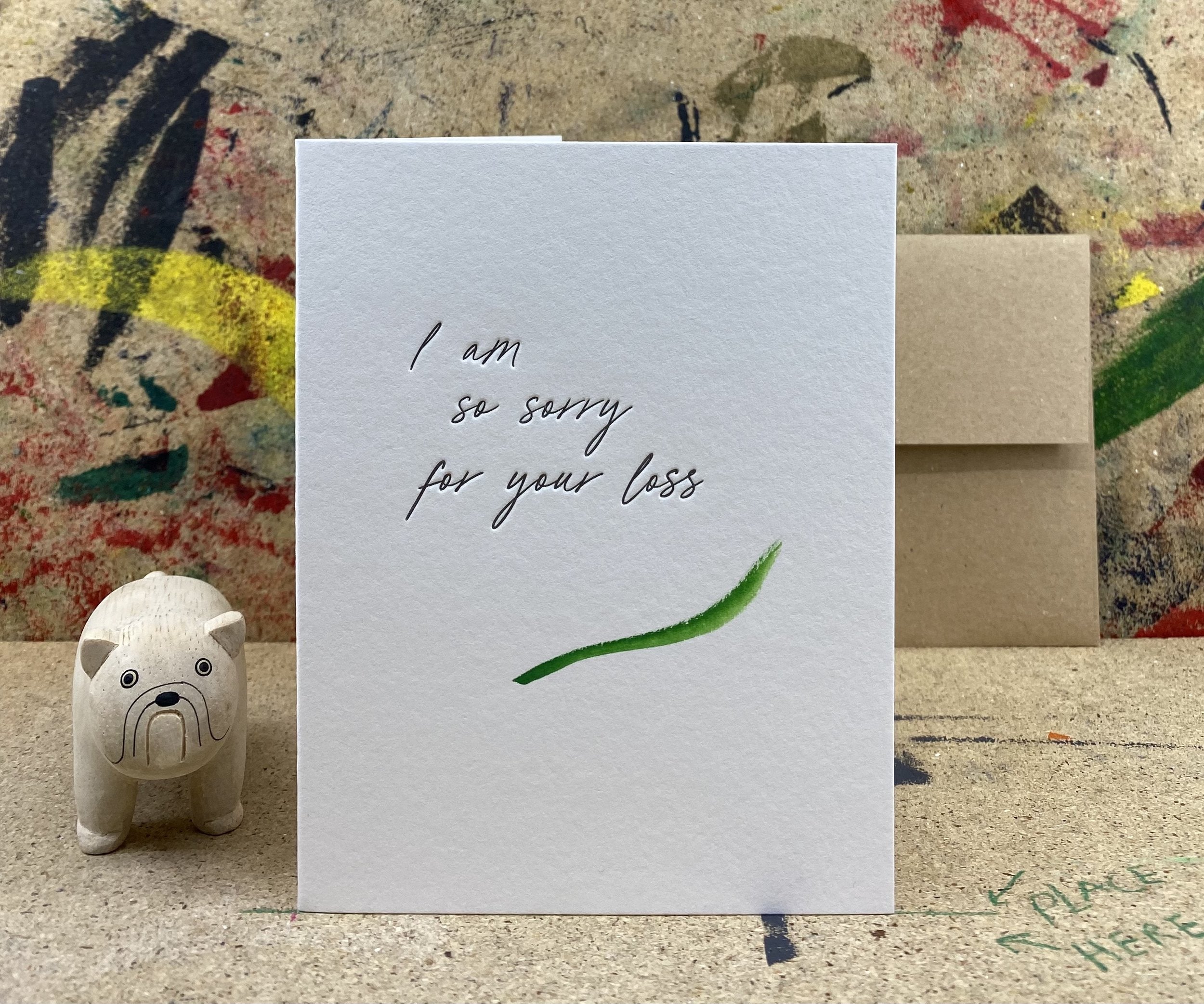The Pear in Paper I am so sorry for your loss - Letterpress-Anniversary-Ohh! By Gum - Shop Sustainable