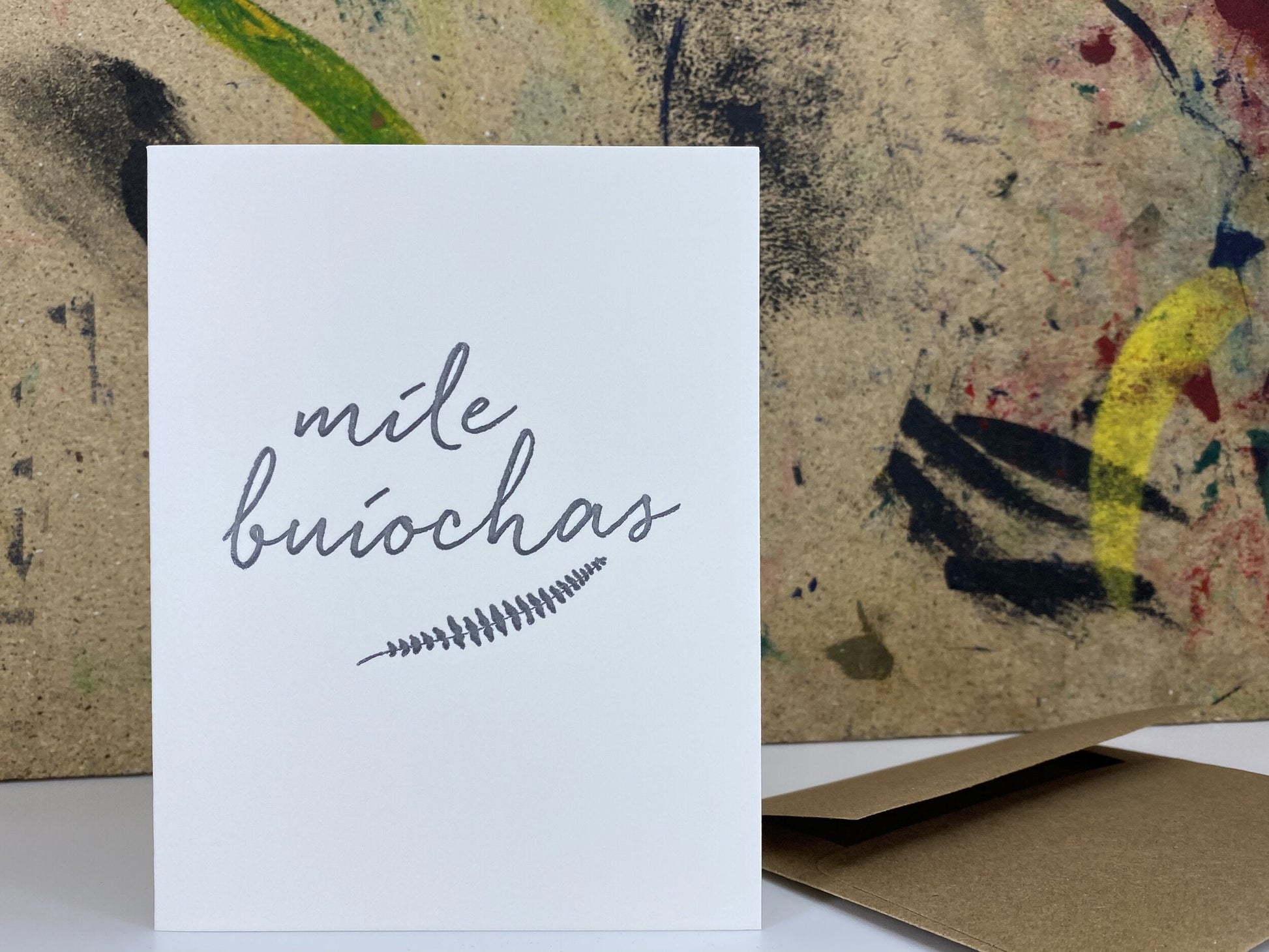 The Pear in Paper Míle buíochas - Letterpress-Anniversary-Ohh! By Gum - Shop Sustainable