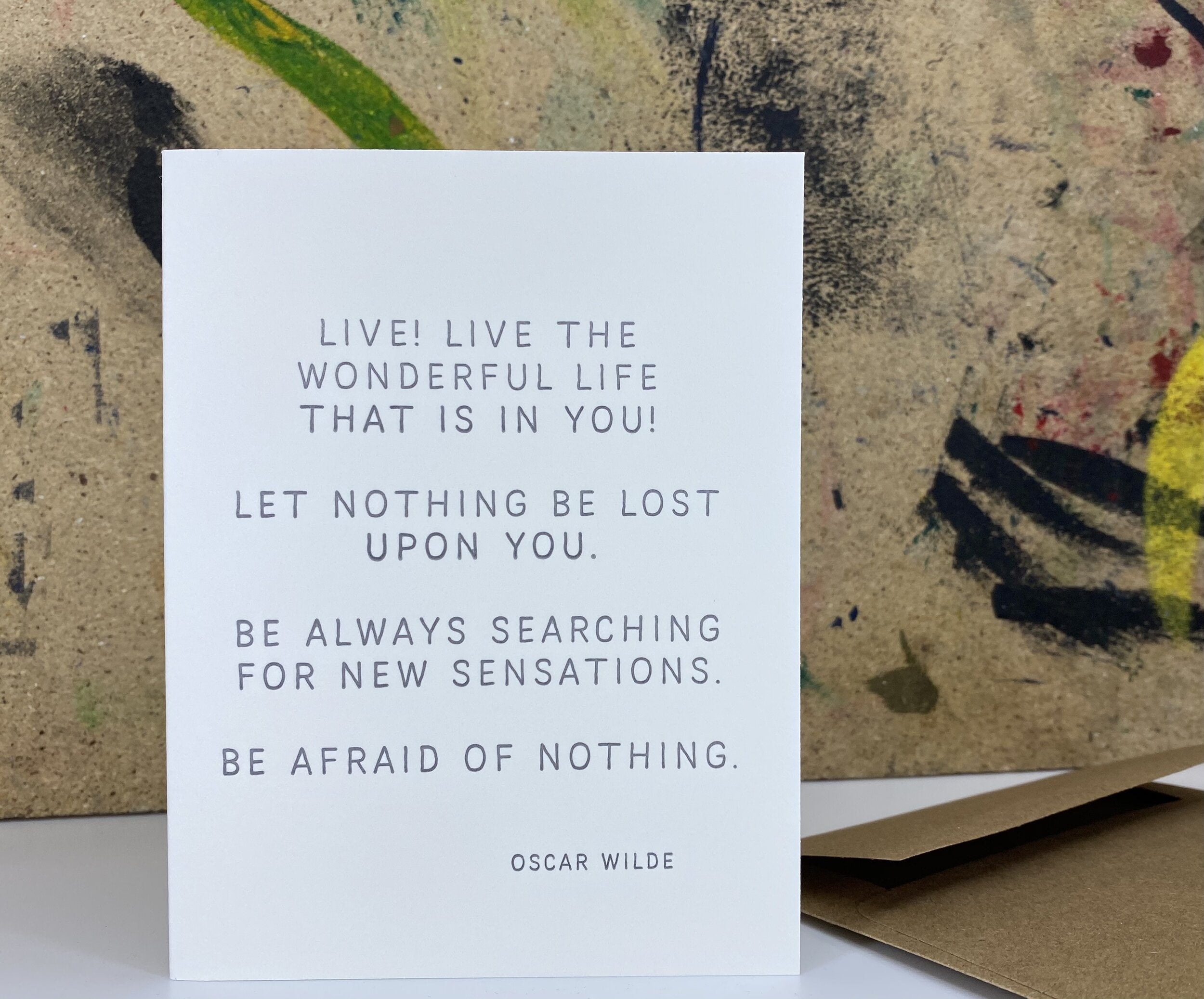 The Pear in Paper Oscar Wilde Quote-Blank-Ohh! By Gum - Shop Sustainable