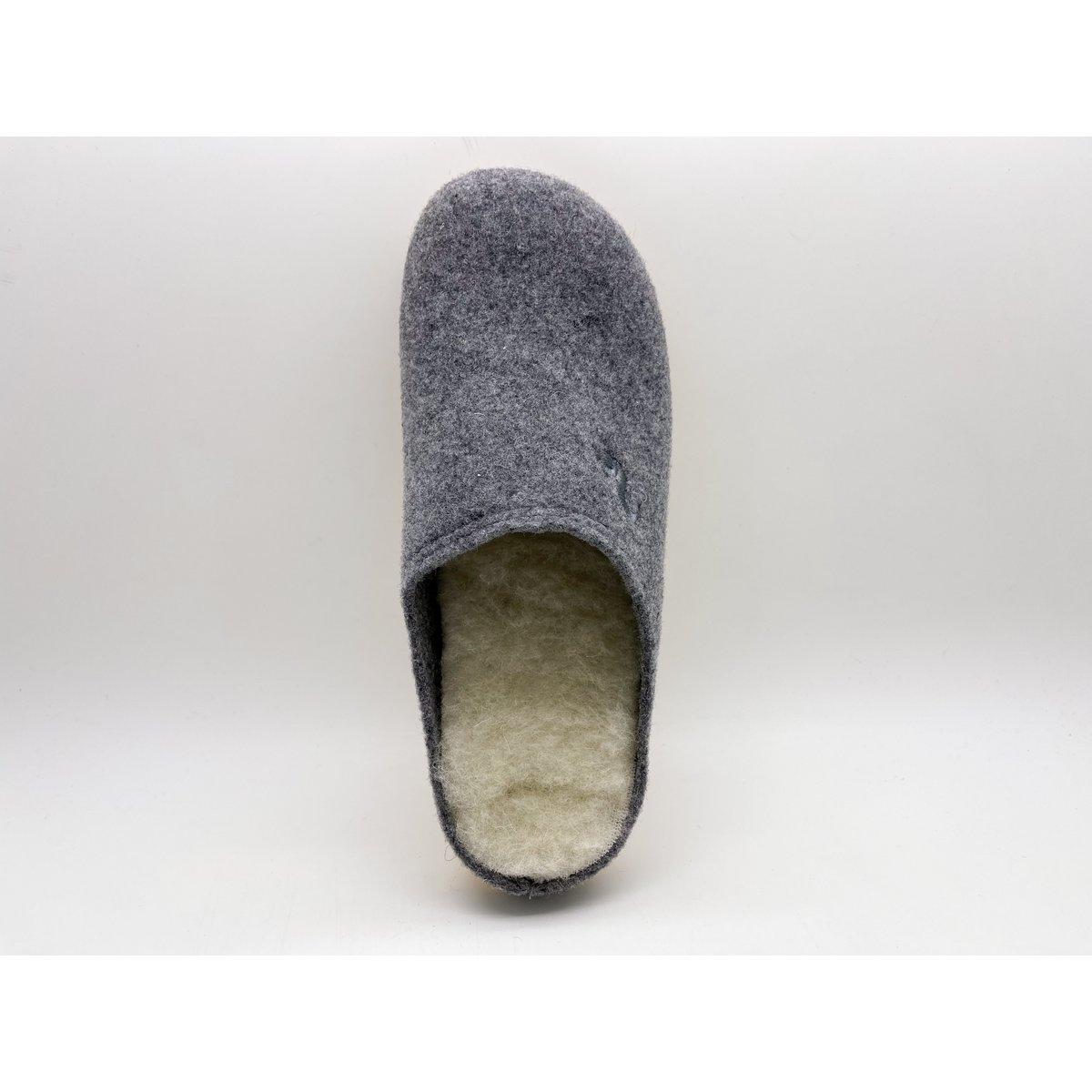 Gray Thies slippers on a white background