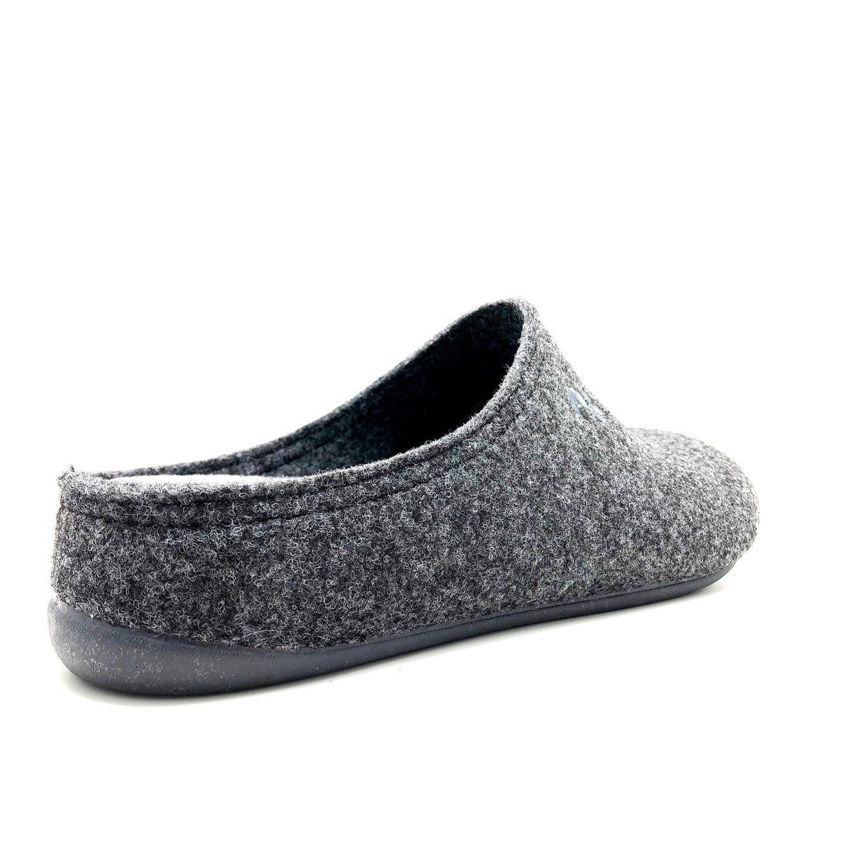 Gray slipper on a white background