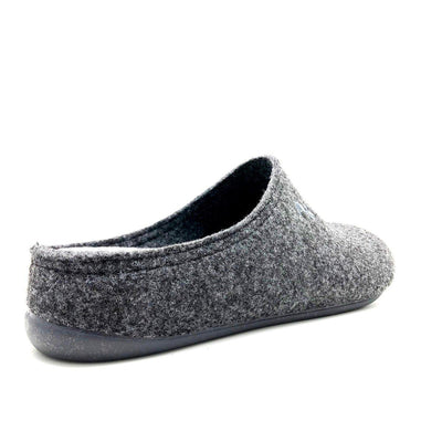 Gray slipper on a white background