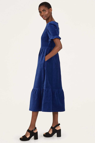 Thought Alleegra Organic Cotton Velvet Midi Dress-Womens-Ohh! By Gum - Shop Sustainable