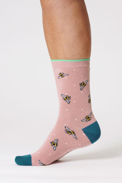 Thought Bee Bamboo Socks - Petal Pink-Womens-Ohh! By Gum - Shop Sustainable