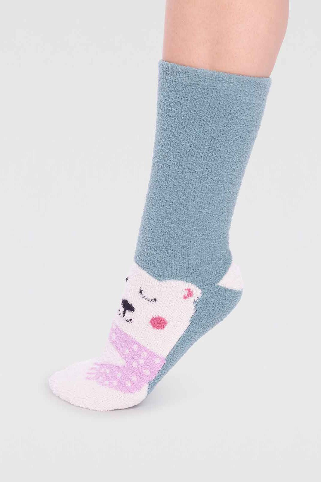 Thought Billie Recycled Polyester Animal Fluffy Sock-Womens-Ohh! By Gum - Shop Sustainable