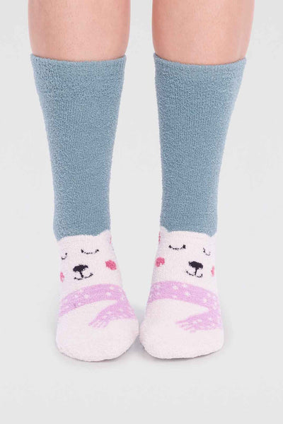 Thought Billie Recycled Polyester Animal Fluffy Sock-Womens-Ohh! By Gum - Shop Sustainable