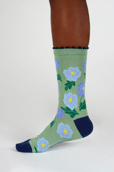 Thought Birth Flower Chrysanthemum Bamboo Socks-Womens-Ohh! By Gum - Shop Sustainable