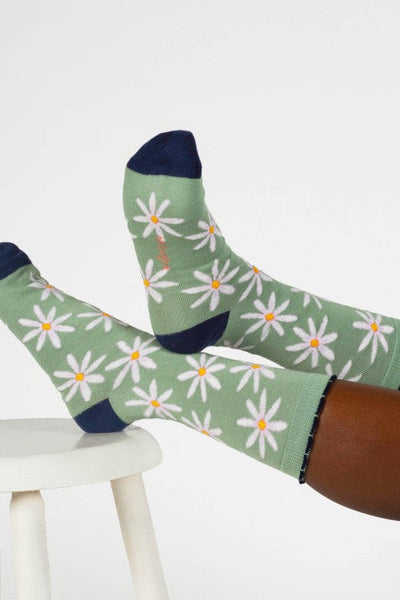 Thought Birth Flower Daisy Bamboo Socks-Womens-Ohh! By Gum - Shop Sustainable