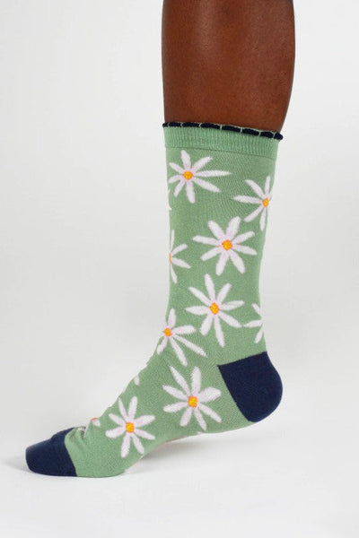 Thought Birth Flower Daisy Bamboo Socks-Womens-Ohh! By Gum - Shop Sustainable