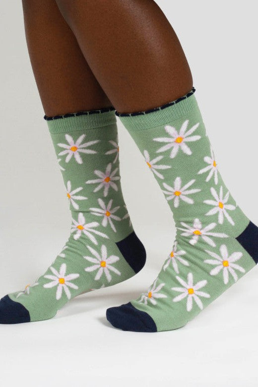 Thought Birth Flower Daisy Bamboo Socks-Womens-Ohh! By Gum - Shop Sustainable