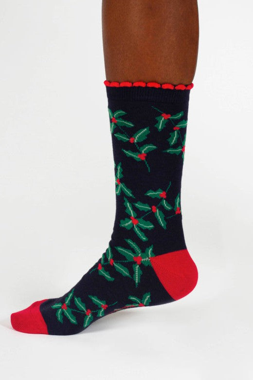 Thought Birth Flower Holly Bamboo Socks-Womens-Ohh! By Gum - Shop Sustainable