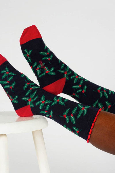 Thought Birth Flower Holly Bamboo Socks-Womens-Ohh! By Gum - Shop Sustainable