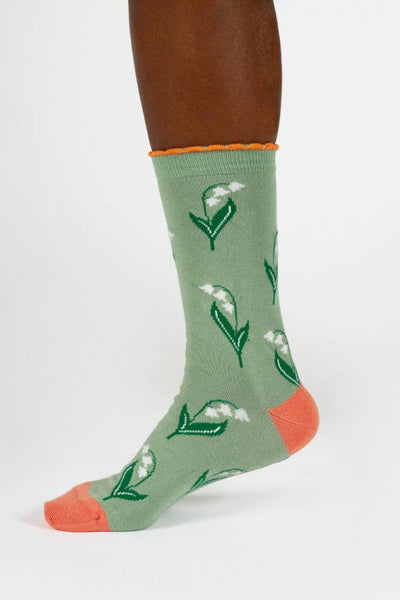 Thought Birth Flower Lily Bamboo Socks-Womens-Ohh! By Gum - Shop Sustainable