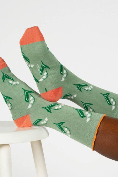 Thought Birth Flower Lily Bamboo Socks-Womens-Ohh! By Gum - Shop Sustainable