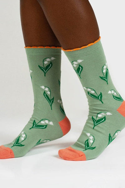 Thought Birth Flower Lily Bamboo Socks-Womens-Ohh! By Gum - Shop Sustainable