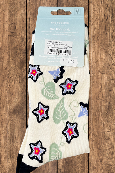 Thought Birth Flower Morning Glory Bamboo Socks-Womens-Ohh! By Gum - Shop Sustainable