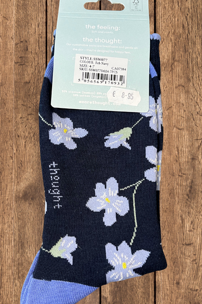 Thought Birth Flower Morning Glory Bamboo Socks-Womens-Ohh! By Gum - Shop Sustainable