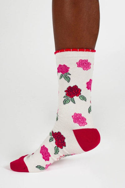 Thought Birth Flower Rose Bamboo Socks-Womens-Ohh! By Gum - Shop Sustainable