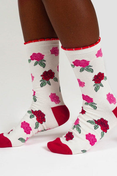 Thought Birth Flower Rose Bamboo Socks-Womens-Ohh! By Gum - Shop Sustainable