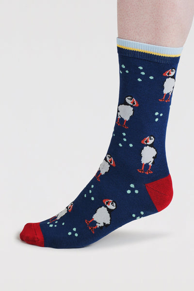 Thought Brewer Bird Bamboo Socks - Indigo Blue-Mens-Ohh! By Gum - Shop Sustainable