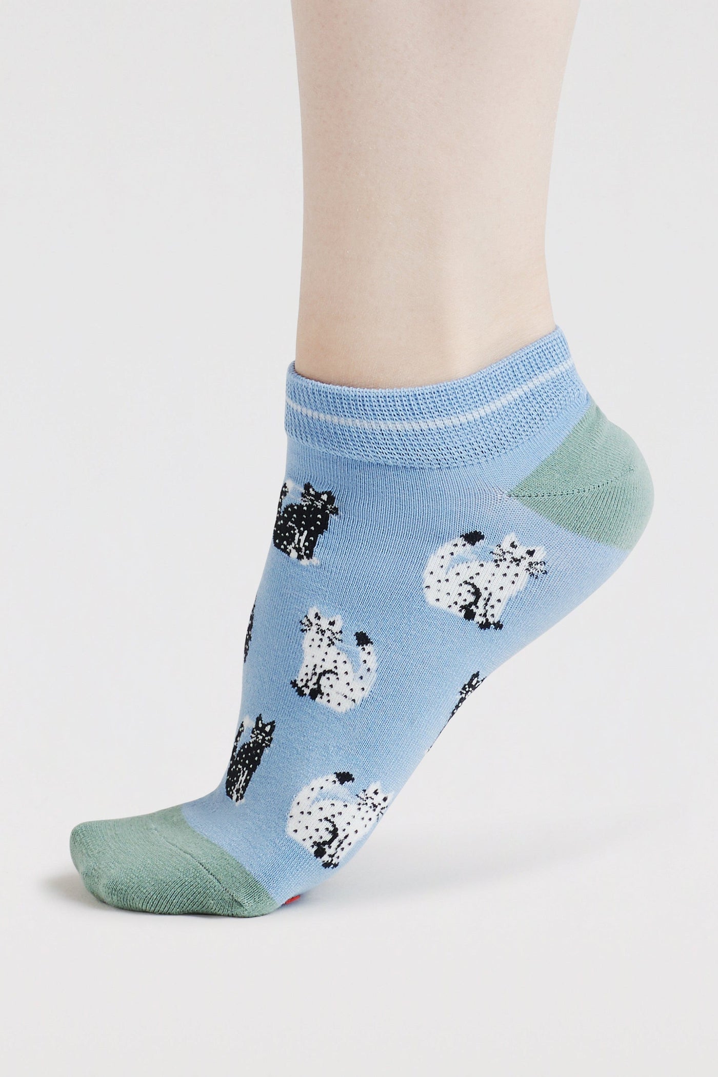 Thought Celia Cat Bamboo Trainer Socks - Violet Blue-Womens-Ohh! By Gum - Shop Sustainable