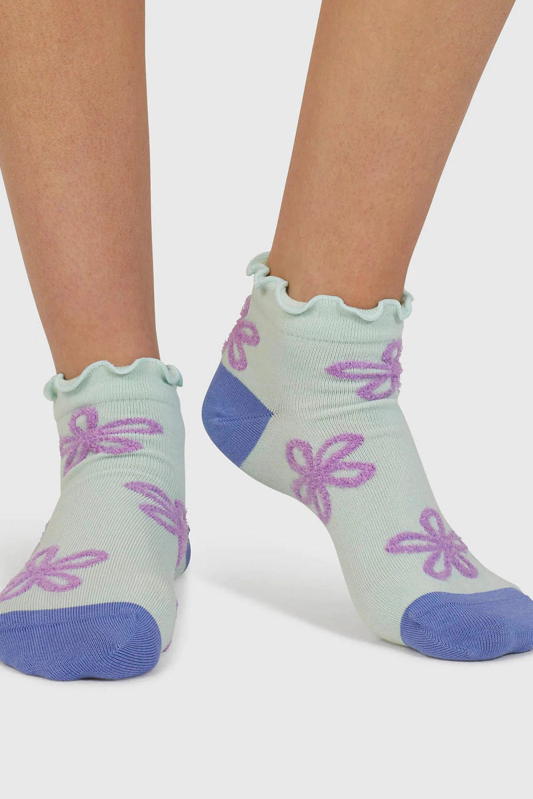 Thought Daisee Textured Flower Bamboo Ankle Socks-Womens-Ohh! By Gum - Shop Sustainable