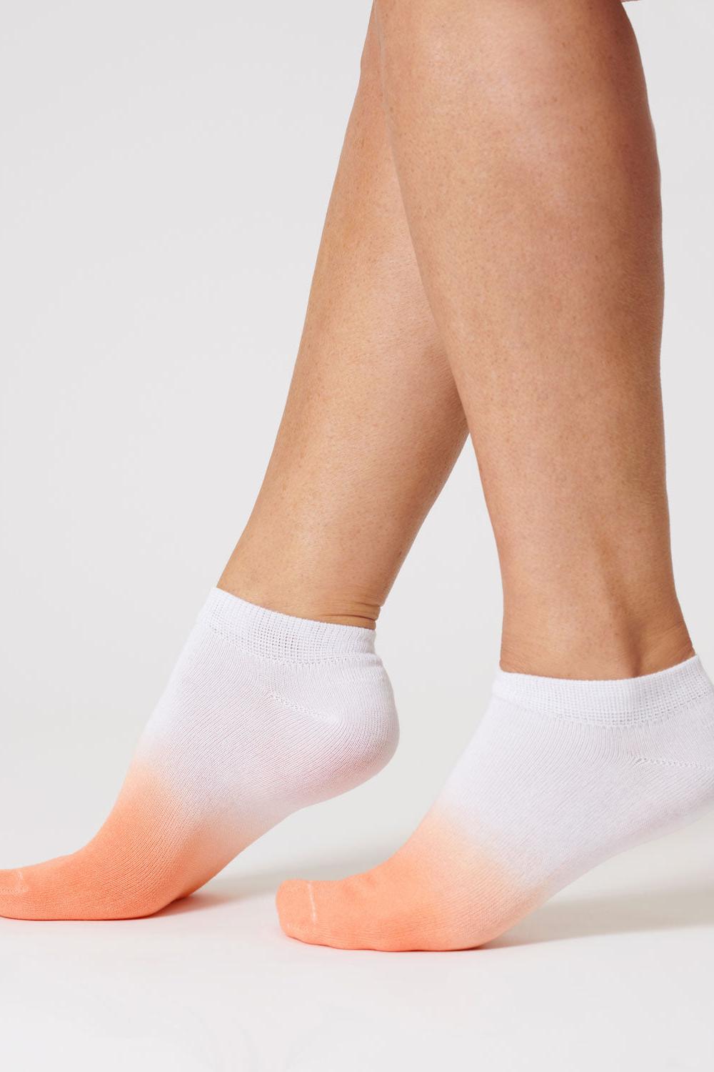 Thought Dip Dye Coral Trainer Bamboo Socks-Womens-Ohh! By Gum - Shop Sustainable