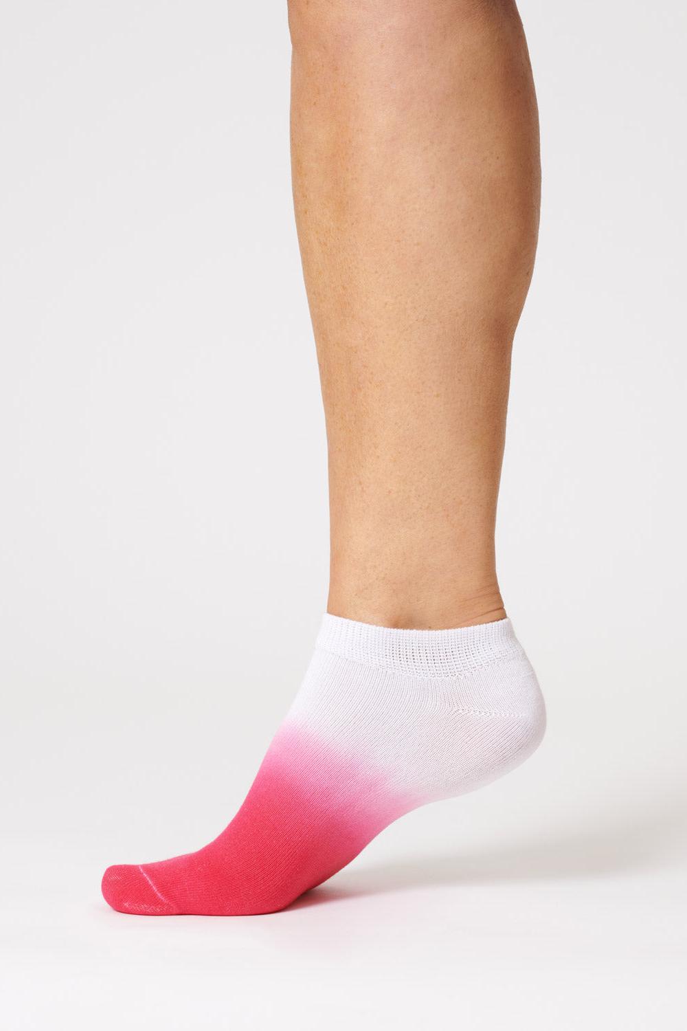 Thought Dip Dye Radish Pink Trainer Bamboo Socks-Womens-Ohh! By Gum - Shop Sustainable