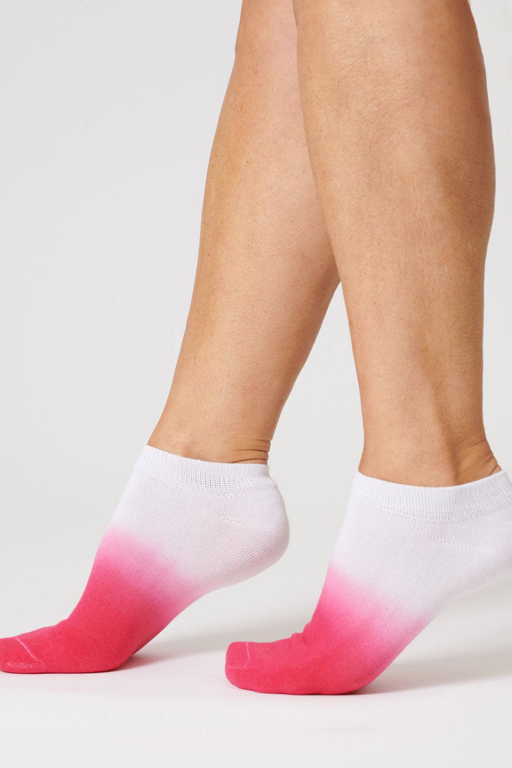 Thought Dip Dye Radish Pink Trainer Bamboo Socks-Womens-Ohh! By Gum - Shop Sustainable