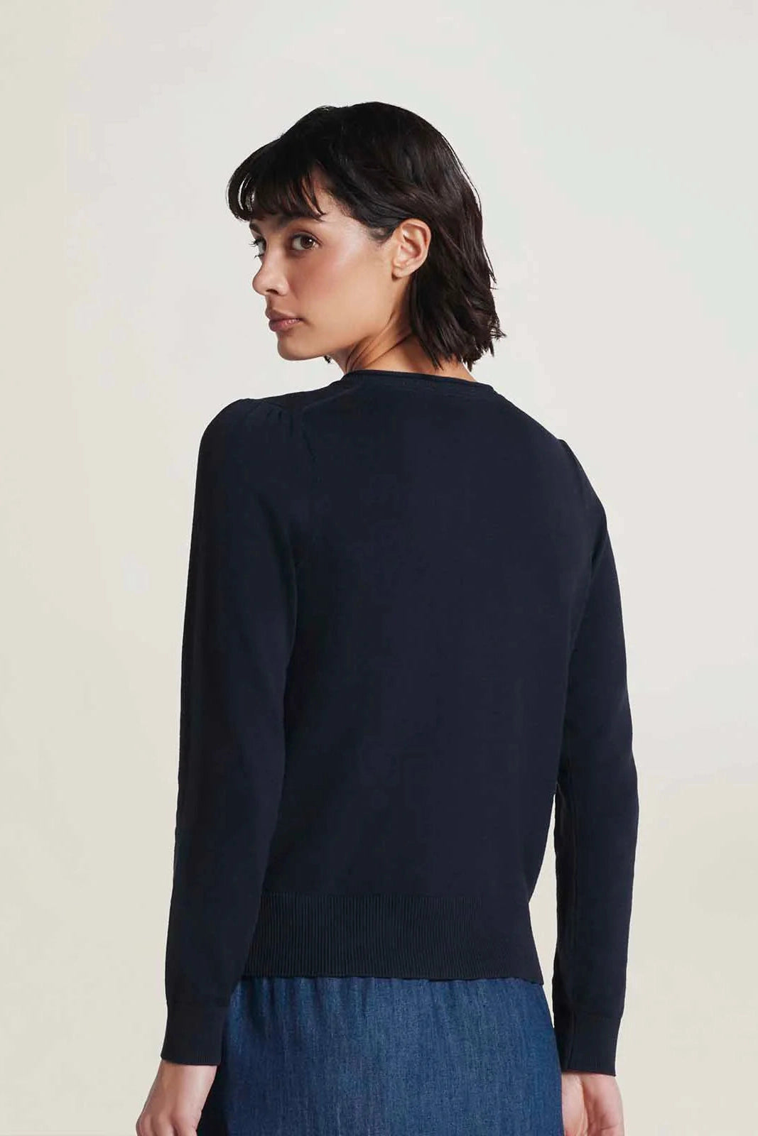 Thought Dua Organic Cotton Henley Jumper in Black-Womens-Ohh! By Gum - Shop Sustainable