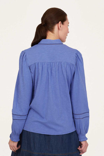 Thought Fairtrade Organic Cotton Blouse in Periwinkle Blue-Womens-Ohh! By Gum - Shop Sustainable