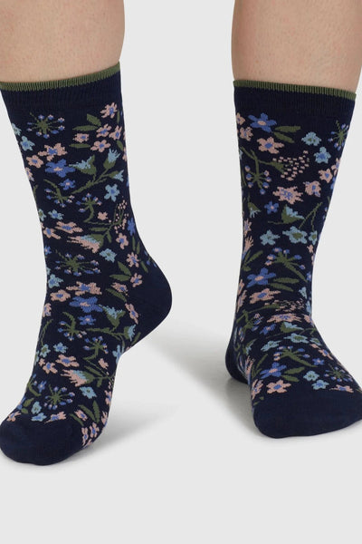 Thought Flavia Floral Bamboo 4 Pack Sock Box-Womens-Ohh! By Gum - Shop Sustainable