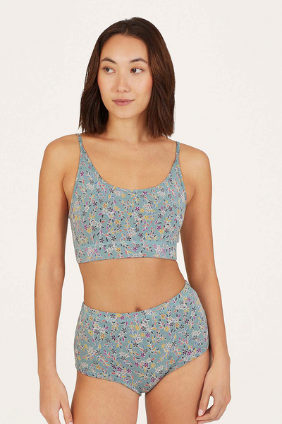Thought Florielle Lenzing™ EcoVero™ Floral Bralette in Pine Green-Womens-Ohh! By Gum - Shop Sustainable