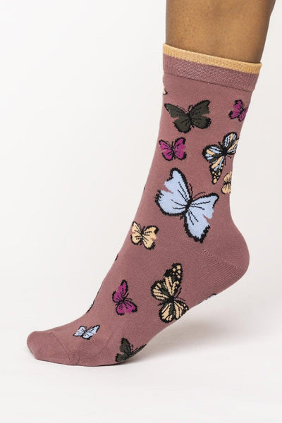 Thought Flower & Butterfly Box of 4 Bamboo & Organic Cotton Socks-Womens-Ohh! By Gum - Shop Sustainable