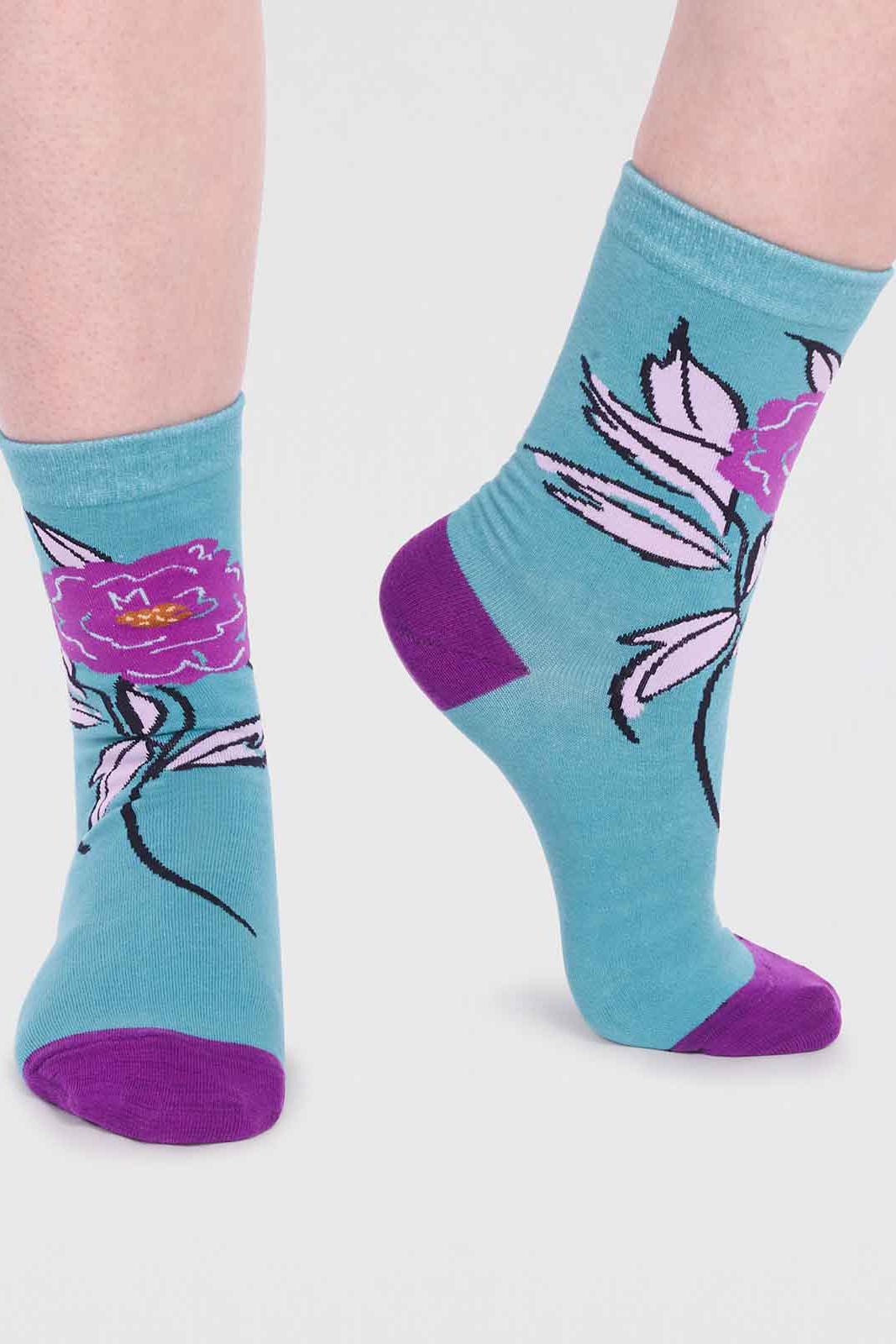 Thought Flower & Butterfly Box of 4 Bamboo & Organic Cotton Socks-Womens-Ohh! By Gum - Shop Sustainable