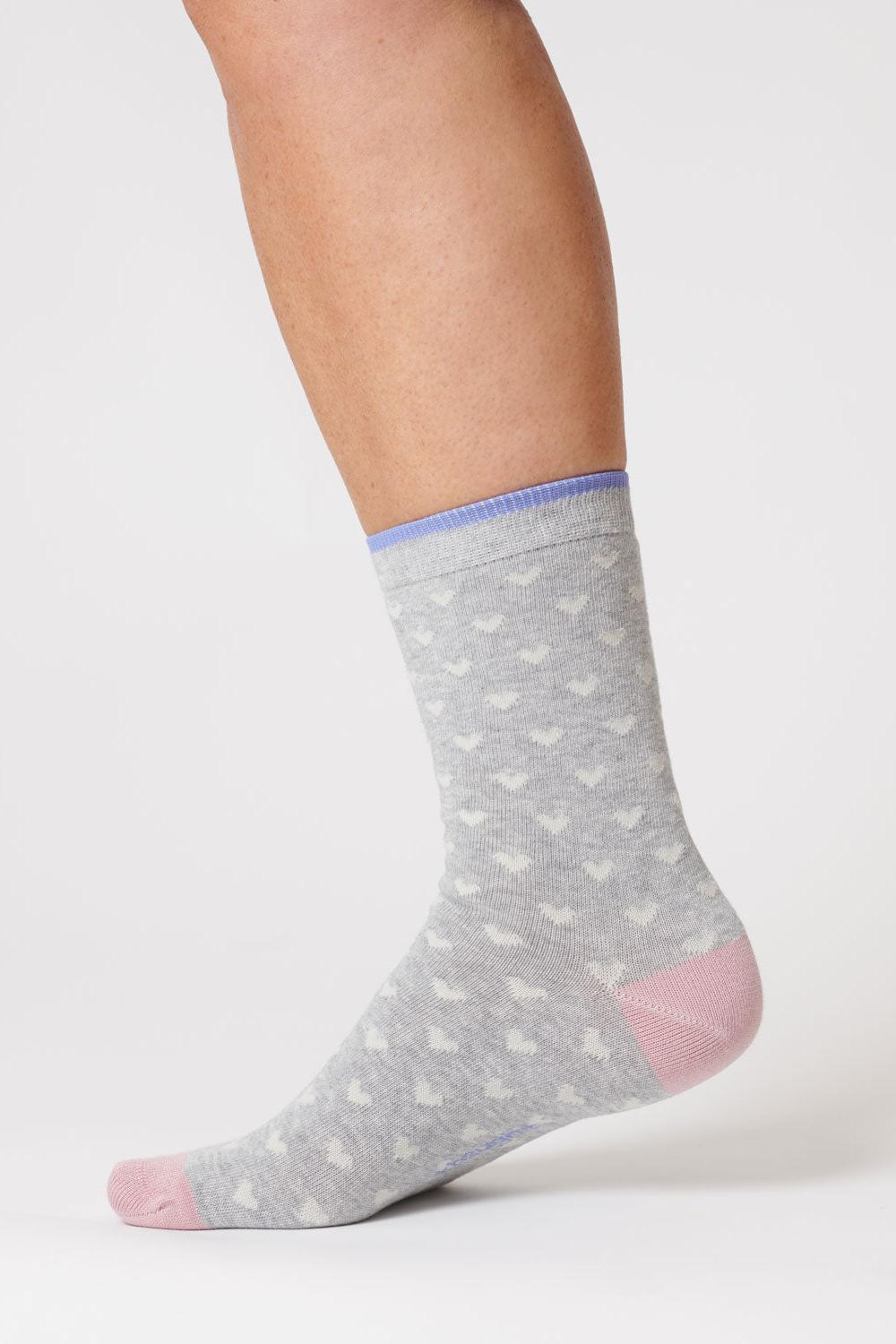 Thought Heart Spot Organic Cotton Socks-Womens-Ohh! By Gum - Shop Sustainable