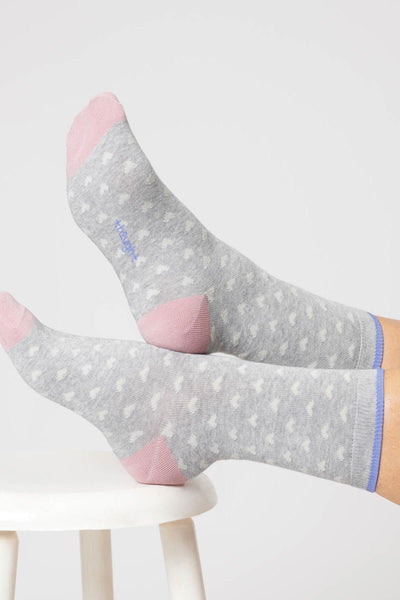 Thought Heart Spot Organic Cotton Socks-Womens-Ohh! By Gum - Shop Sustainable