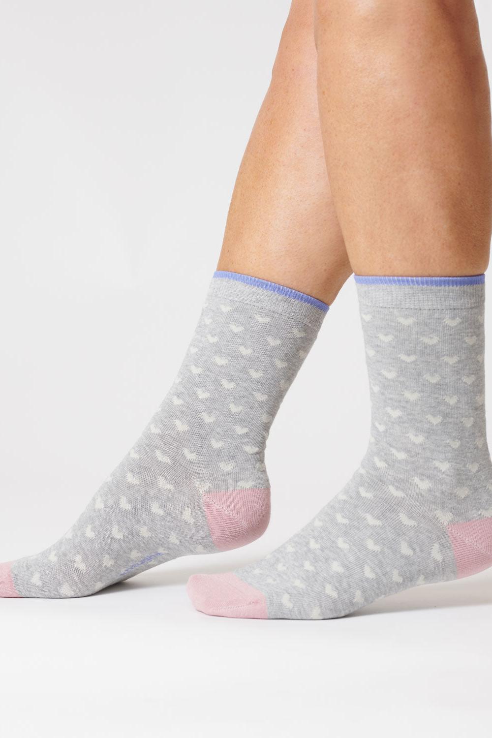 Thought Heart Spot Organic Cotton Socks-Womens-Ohh! By Gum - Shop Sustainable