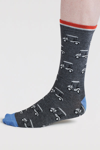 Thought Kinley Golf Buggy Bamboo Socks - Dark Grey Marle-Mens-Ohh! By Gum - Shop Sustainable