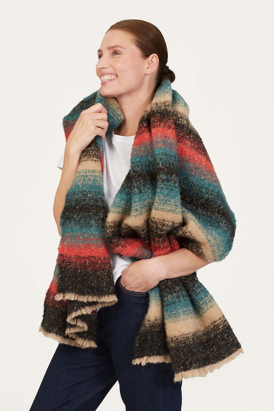 Thought Lena Recycled Acrylic Blanket Scarf-Womens-Ohh! By Gum - Shop Sustainable