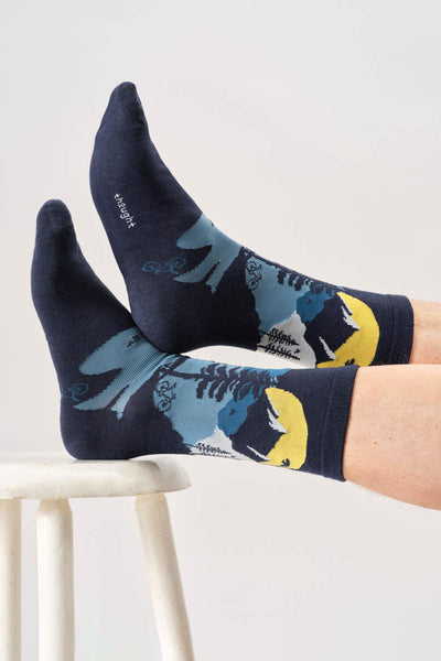 Thought Mens Mountain Biking Bamboo Gift Box Of 4 Socks
