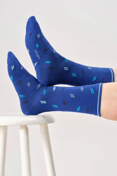 Thought Mens Spot & Stripe Organic Cotton Gift Box Of 4 Socks