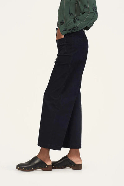 Thought Milou Organic Cotton Corduroy Wide Leg Culottes in Navy-Womens-Ohh! By Gum - Shop Sustainable