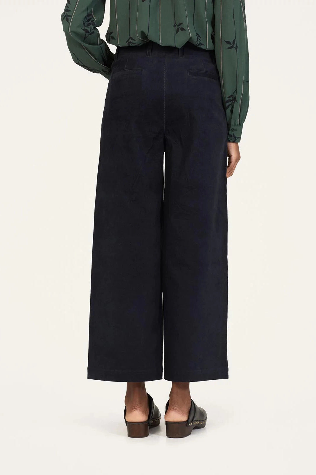 Thought Milou Organic Cotton Corduroy Wide Leg Culottes in Navy-Womens-Ohh! By Gum - Shop Sustainable