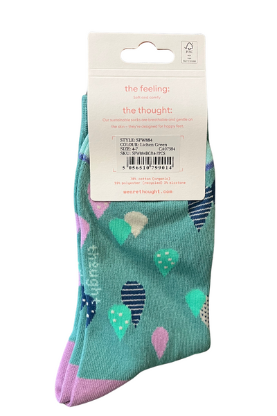 Thought Oriane Weather Organic Cotton Socks - Lichen Green-Womens-Ohh! By Gum - Shop Sustainable